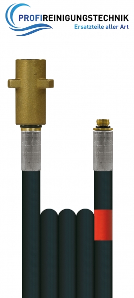 Rohrreinigungsleitung "Flexy" mit einer Drahteinlage und glatter Oberfläche / Nennweite 6 / 300 Bar / 100 °C / Stecknippel : AG "mit O-Ring" - K : 1/8"